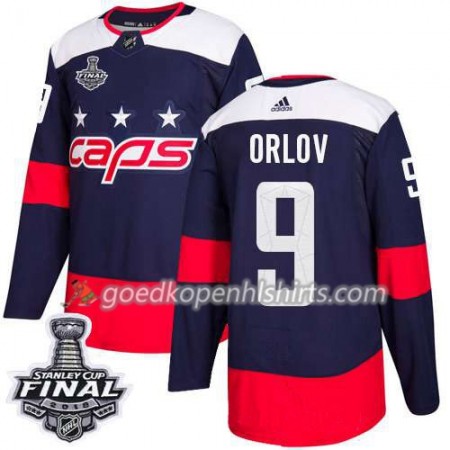 Washington Capitals Dmitry Orlov 9 2018 Stanley Cup Final Patch Adidas Stadium Series Authentic Shirt - Mannen